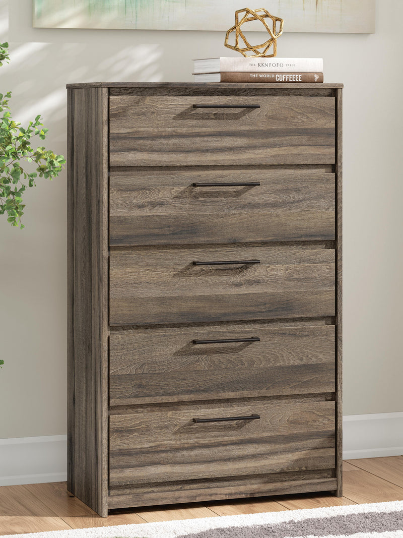 Elbrim King Panel Storage Bed, Chest and Nightstand - PCB2005B28
