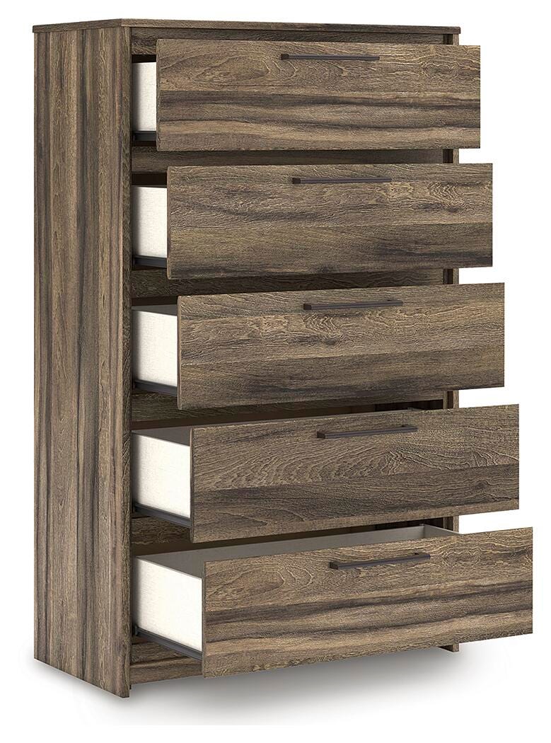 Elbrim King Panel Storage Bed, Chest and Nightstand - PCB2005B28