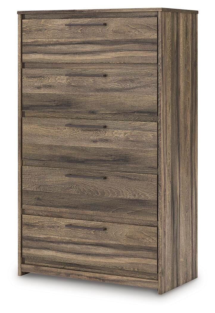 Elbrim King Panel Storage Bed, Chest and Nightstand - PCB2005B28