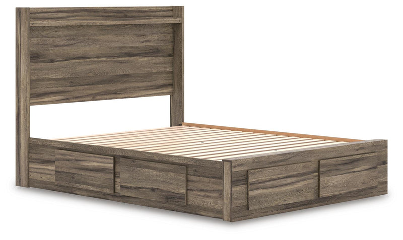 Elbrim Queen Panel Storage Bed, Dresser and Mirror - PCB2005B19