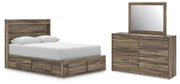 Elbrim Queen Panel Storage Bed, Dresser and Mirror - PCB2005B19