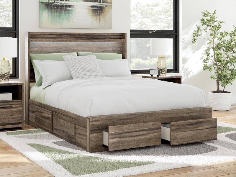 Elbrim Queen Panel Storage Bed, Dresser and Mirror - PCB2005B19