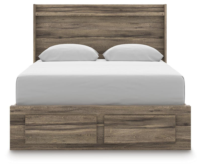 Elbrim Queen Panel Storage Bed, Dresser and Mirror - PCB2005B19