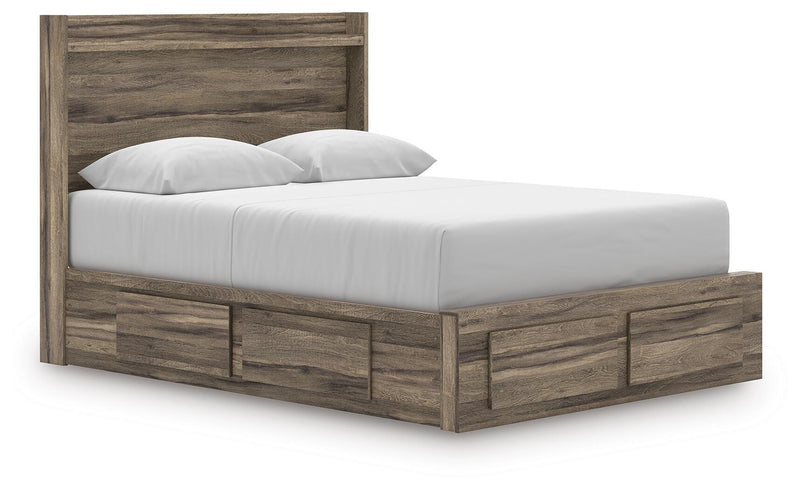 Elbrim Queen Panel Storage Bed, Dresser and Mirror - PCB2005B20