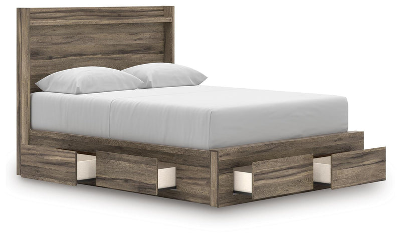 Elbrim Queen Panel Storage Bed, Dresser and Mirror - PCB2005B20