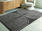 Eldonmore Black/Ivory 5' x 7' Area Rug - R407572