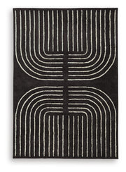 Eldonmore Black/Ivory 5' x 7' Area Rug - R407572