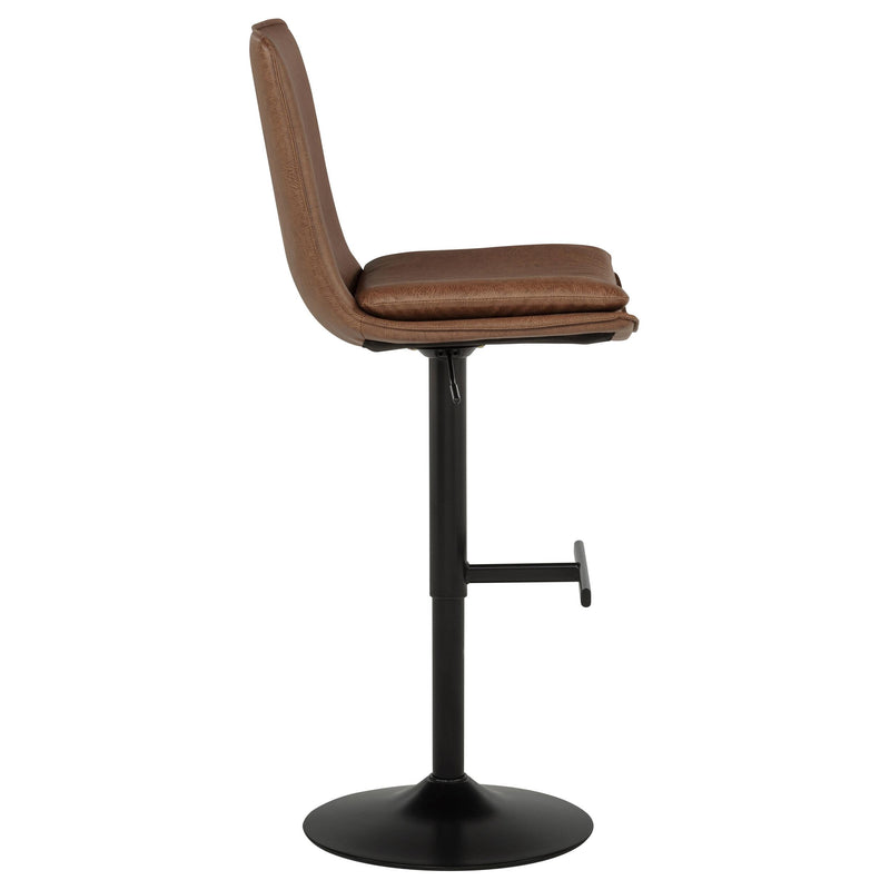 Eldridge Faux Leather Upholstered Adjustable Bar Stool Coffee - 182957