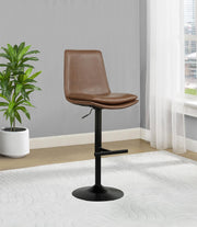 Eldridge Faux Leather Upholstered Adjustable Bar Stool Coffee - 182957