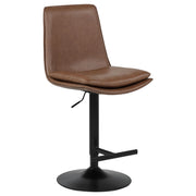 Eldridge Faux Leather Upholstered Adjustable Bar Stool Coffee - 182957