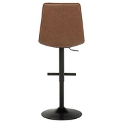 Eldridge Faux Leather Upholstered Adjustable Bar Stool Coffee - 182957