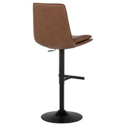 Eldridge Faux Leather Upholstered Adjustable Bar Stool Coffee - 182957