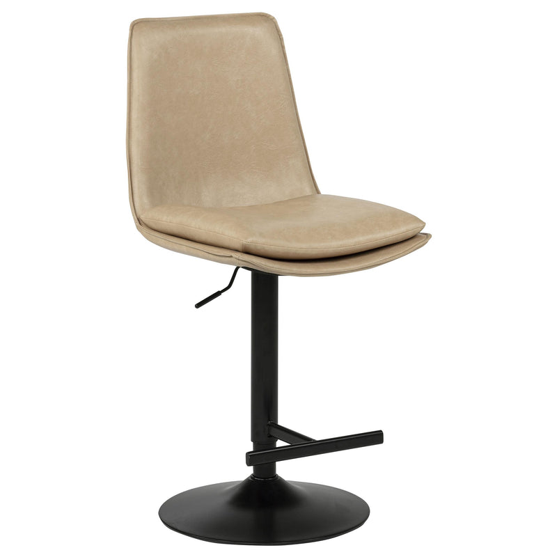 Eldridge Faux Leather Upholstered Adjustable Bar Stool Coffee Tan - 182957TAN