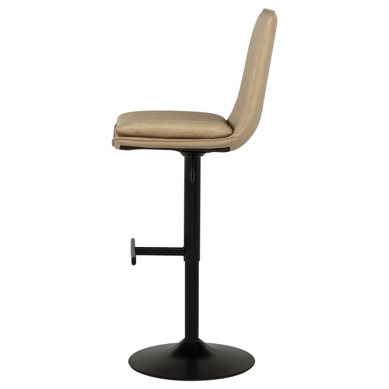 Eldridge Faux Leather Upholstered Adjustable Bar Stool Coffee Tan - 182957TAN