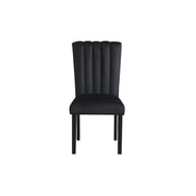 Eleanor - Black Velvet Upholstered Chair with Wooden Legs 2PC/CTN - D325-C