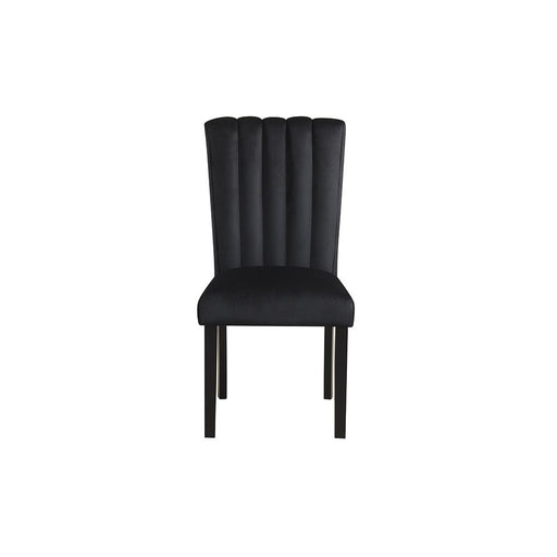 Eleanor - Black Velvet Upholstered Chair with Wooden Legs 2PC/CTN - D325-C