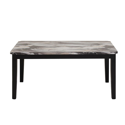 Eleanor - Brown Dining Table with Faux Marble Top - D327-Table