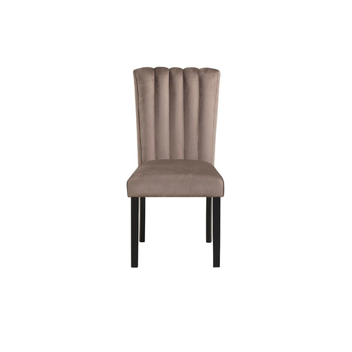 Eleanor - Brown Velvet Upholstered Chair with Wooden Legs 2PC/CTN - D327-C