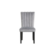 Eleanor - Gray Velvet Upholstered Chair with Wooden Legs 2PC/CTN - D326-C