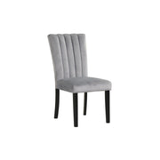 Eleanor - Gray Velvet Upholstered Chair with Wooden Legs 2PC/CTN - D326-C