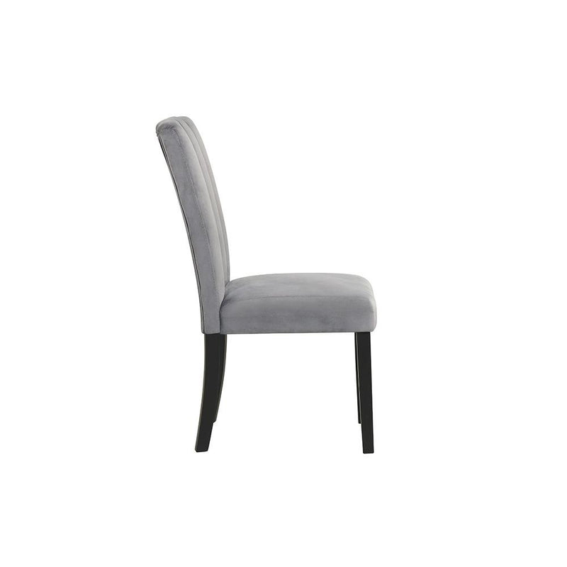 Eleanor - Gray Velvet Upholstered Chair with Wooden Legs 2PC/CTN - D326-C