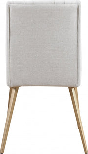 Eleanor Linen Textured Fabric Upholstered Dining Chair in Cream, Set of 2 - 932Cream-C