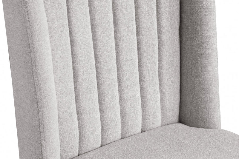 Eleanor Linen Textured Fabric Upholstered Dining Chair in Cream, Set of 2 - 932Cream-C