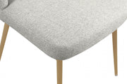 Eleanor Linen Textured Fabric Upholstered Dining Chair in Cream, Set of 2 - 932Cream-C