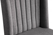 Eleanor Linen Textured Fabric Upholstered Dining Chair in Grey, Set of 2 - 932Grey-C