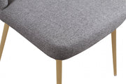 Eleanor Linen Textured Fabric Upholstered Dining Chair in Grey, Set of 2 - 932Grey-C