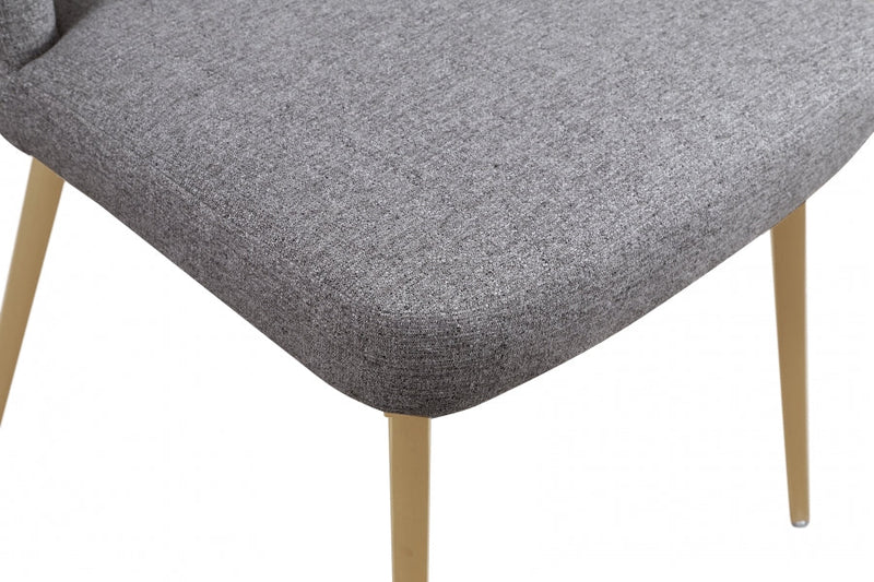 Eleanor Linen Textured Fabric Upholstered Dining Chair in Grey, Set of 2 - 932Grey-C