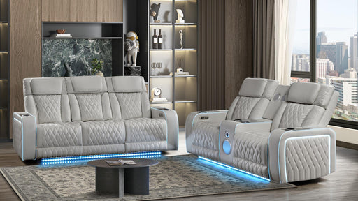 Electra 2 Pc Living Room Set In Gray - Electra 2 Pc Living Room Set In Gray
