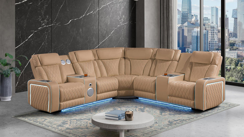 Electra Sectional Caramel - Electra Sectional Caramel