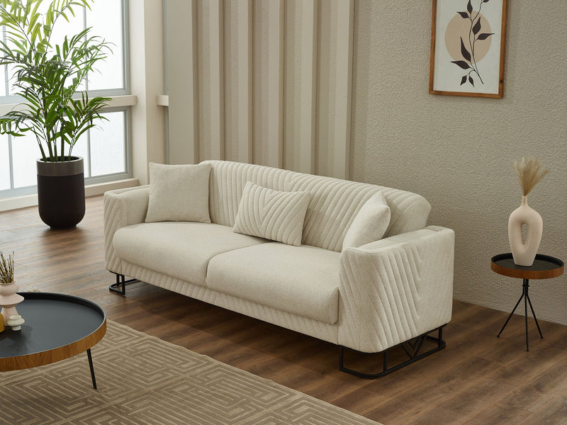 Elegance 3-pieces (Sofa & Loveseat & Chair) Livingroom in Beige - 200-SIM-ELE-GIRNE03-321
