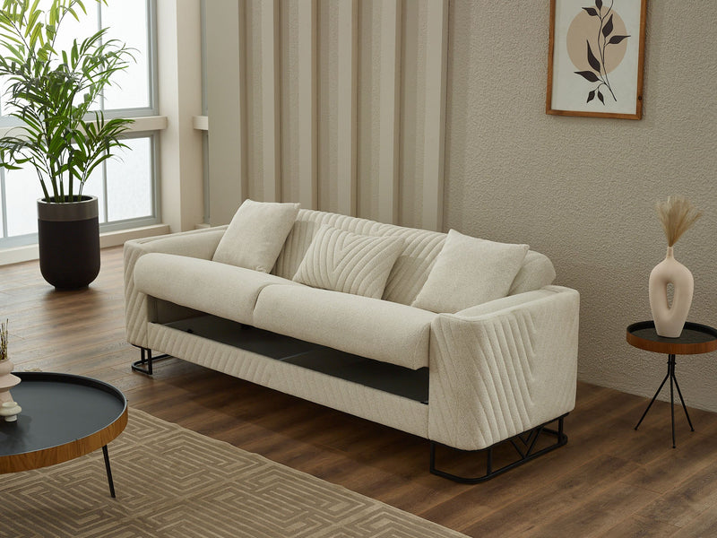 Elegance 3-pieces (Sofa & Loveseat & Chair) Livingroom in White - 200-SIM-ELE-GIRNE01-321