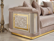 Elegance 3-pieces (Sofa & Loveseat & Chair) Livingroom Set Beige in Beige - 101-ELE-LV260-321