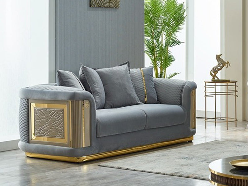 Elegance 78" Wide Square Arm Loveseat - Gate FurnitureLoveseat