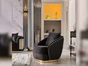 Elegance Chair Black in Black - 101-ELE-LV900-B