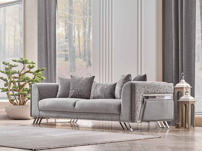 Elegance San 4-pieces (2 Sofa & 2 Chair) Livingroom in Beige - 200-SAN-ELE-BEI-3311