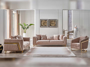 Elegance San 4-pieces (2 Sofa & 2 Chair) Livingroom in Beige - 200-SAN-ELE-BEI-3311