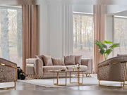 Elegance San 4-pieces (2 Sofa & 2 Chair) Livingroom in Beige - 200-SAN-ELE-BEI-3311