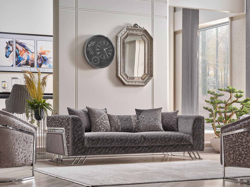 Elegance San Stationary Sofa in Dark Grey - 200-SAN-ELE-DG-3