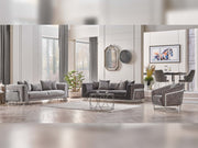 Elegance San Stationary Sofa in Dark Grey - 200-SAN-ELE-DG-3