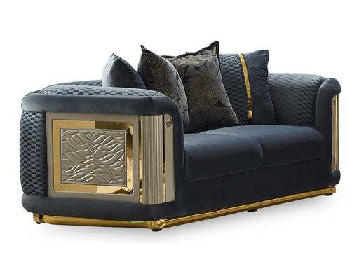 Elegance Stationary Loveseat Dark Grey in Dark Grey - 101-ELE-LV412-2