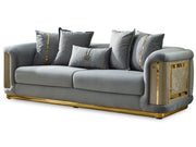 Elegance Stationary Sofa Light Grey in Light Grey - 101-ELE-LV405-3