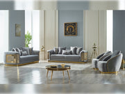 Elegance Stationary Sofa Light Grey in Light Grey - 101-ELE-LV405-3