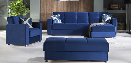 Elegant Sectional Storage Chaise (Roma Navy) 1 Piece - 10-ELE-N839D-05-C