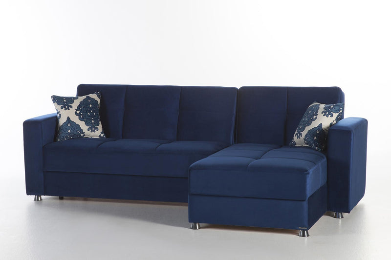 Elegant Sectional Storage Chaise (Roma Navy) 1 Piece - 10-ELE-N839D-05-C