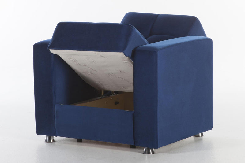 Elegant Sectional Storage Chaise (Roma Navy) 1 Piece - 10-ELE-N839D-05-C