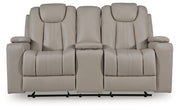 Elevate Edges Coin Glider Reclining Loveseat with Console - PC8330543